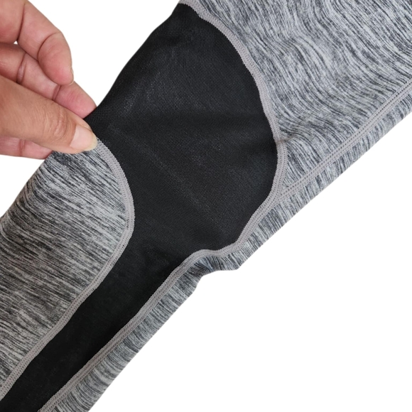 Gray and Black mesh athletic leggings ~ Women's L/XL - Picture 4 of 6